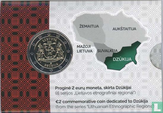 Litauen 2 Euro 2021 (Coincard) "Dzukija" - Bild 1