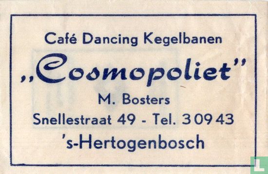 Café Dancing Kegelbanen "Cosmopoliet" - Afbeelding 1
