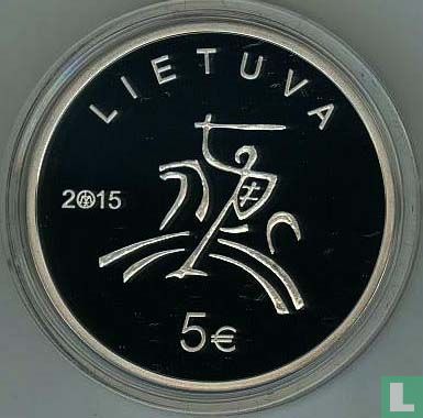Lithuania 5 euro 2015 (PROOF) "Literature" - Image 1