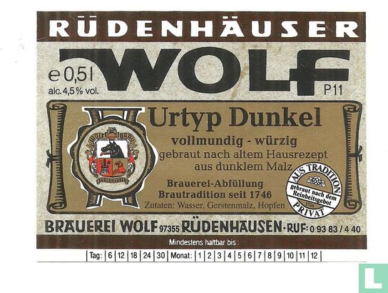 Wolf Urtyp Dunkel