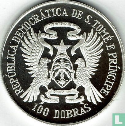Sao Tome and Principe 100 dobras 1984 (PROOF - silver) "FAO - World Fisheries Conference" - Image 2