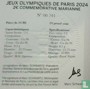 Frankrijk 2 euro 2021 (PROOF) "2024 Summer Olympics in Paris" - Afbeelding 3