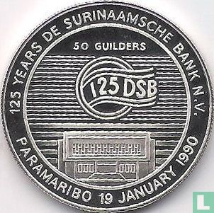 Suriname 50 guilders 1990 (PROOF) "125 years of Surinamese Bank" - Afbeelding 1