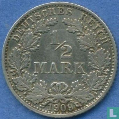 German Empire ½ mark 1909 (G) - Image 1