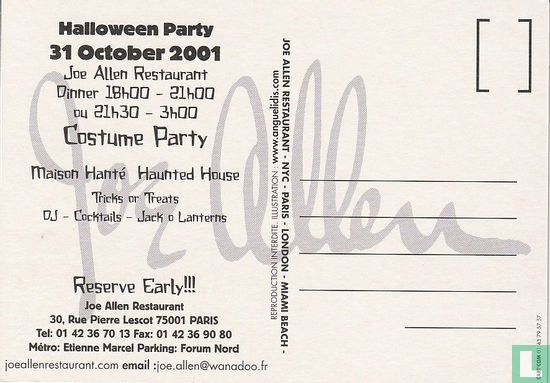 Joe Allen Restaurant - Halloween Party 2001 - Bild 2
