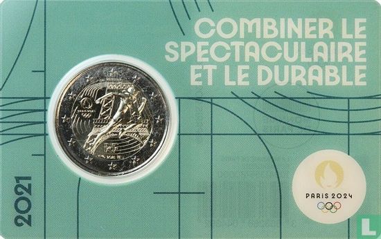France 2 euro 2021 (green coincard) "2024 Summer Olympics in Paris" - Image 1