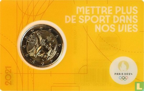 Frankreich 2 Euro 2021 (gelbe Coincard) "2024 Summer Olympics in Paris" - Bild 1