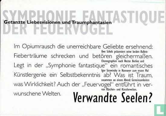 1077 - Niedersächsische Staatsoper Hannover  - Symphonie Fantastique / Der Feuervogel - Image 2