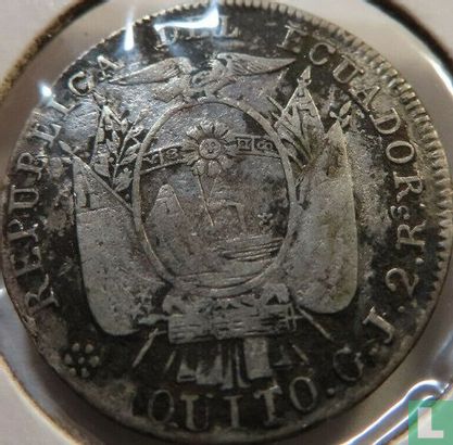 Ecuador 2 Real 1850 - Bild 2