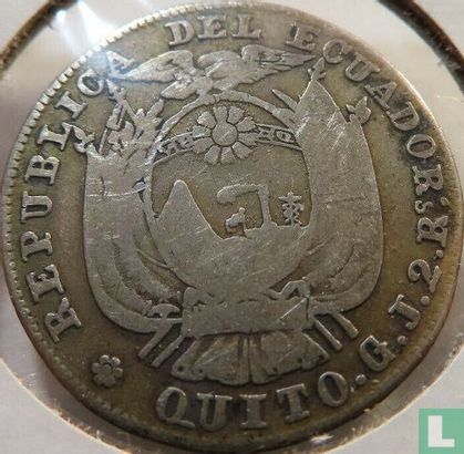 Ecuador 2 Reales 1847 - Bild 2