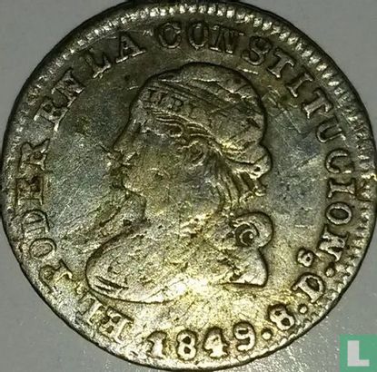 Ecuador ½ real 1849 - Afbeelding 1