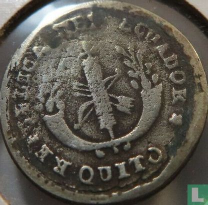 Ecuador ½ Real 1840 - Bild 2