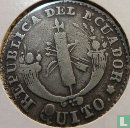 Équateur 2 reales 1840 - Image 2