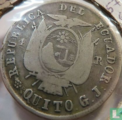 Équateur 4 reales 1857 - Image 2