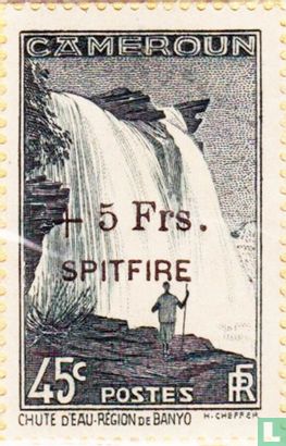 Waterfall, with "Spitfire" overprint