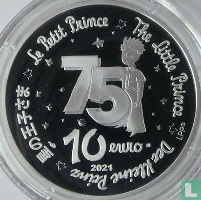 Frankrijk 10 euro 2021 (PROOF) "75 years of the Little Prince - With his masterpiece" - Afbeelding 1