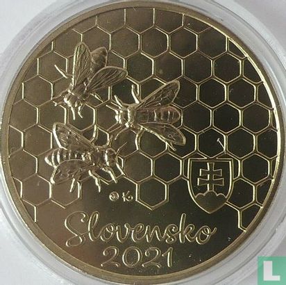 Slovakia 5 euro 2021 "Western honey bee" - Image 1