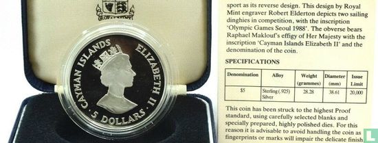 Cayman Islands 5 dollars 1988 (PROOF - without $5) "Summer Olympics in Seoul" - Image 3