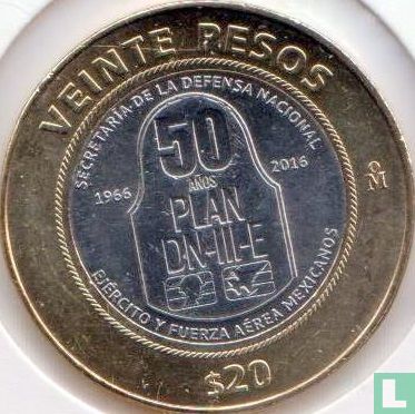 Mexico 20 pesos 2017 "50th anniversary of DN-III-E contingency plan" - Afbeelding 1