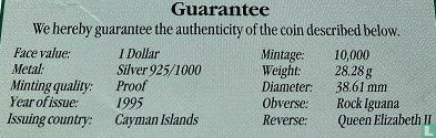 Cayman Islands 1 dollar 1995 (PROOF) "Blue rock iguana" - Image 3