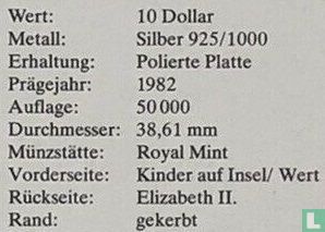 Kaimaninseln 10 Dollar 1982 (PP) "International year of the child" - Bild 3