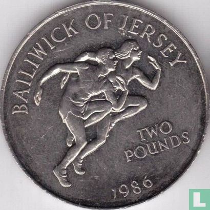 Jersey 2 pounds 1986 (argent) "XIII Commonwealth Games in Edinburgh" - Image 1