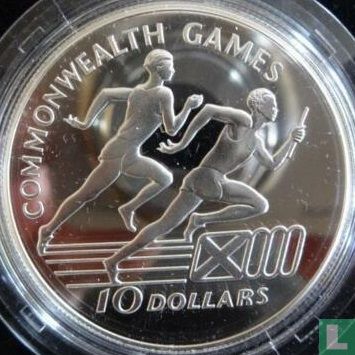Jamaica 10 dollars 1986 (PROOF) "Commonwealth Games in Edinburgh" - Image 2