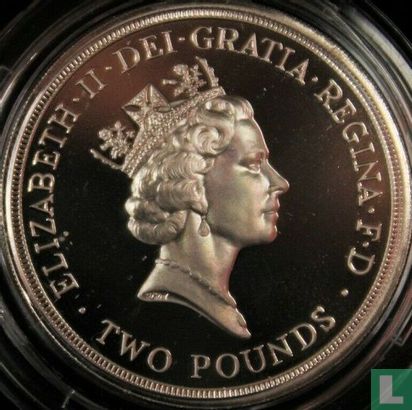 Verenigd Koninkrijk 2 pounds 1986 (PROOF - zilver) "Commonwealth Games in Edinburgh" - Afbeelding 2