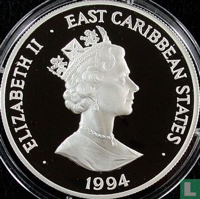 Oost-Caribische Staten 10 dollars 1994 (PROOF) "Football World Cup in USA" - Afbeelding 1