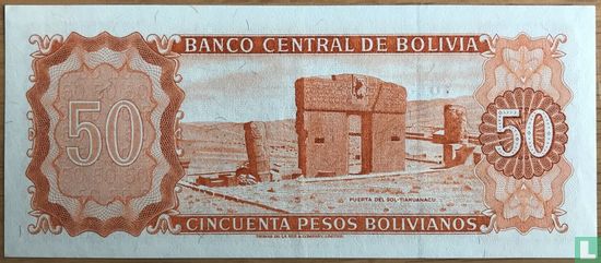 Bolivie 50 pesos boliviens 1962 - Image 2