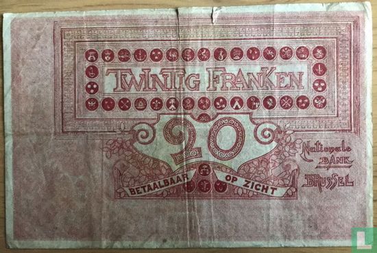 Belgium 20 Francs 1919 - Image 2