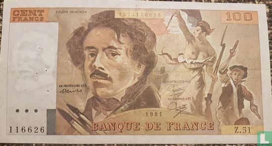Frankrijk 100 frank 1981 - Afbeelding 1