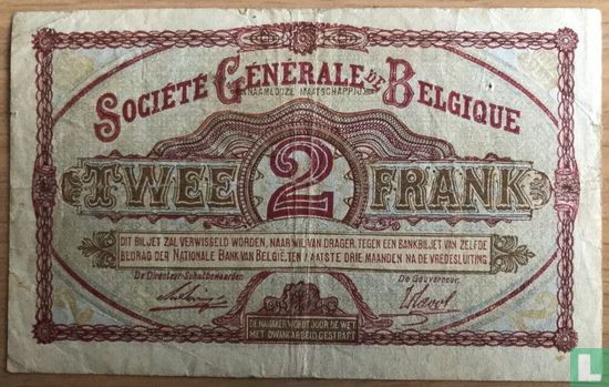 Belgium 2 Francs - Image 2