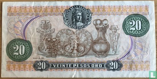 Kolumbien 20 Pesos Oro 1979 - Bild 2