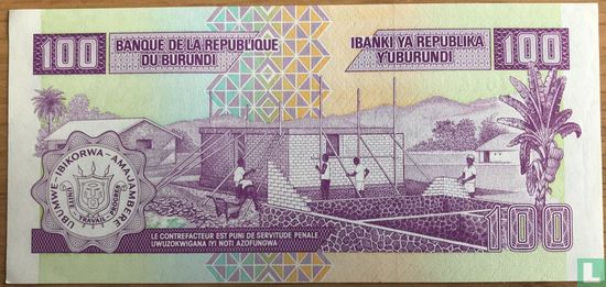 Burundi 100 Francs 2006 - Image 2