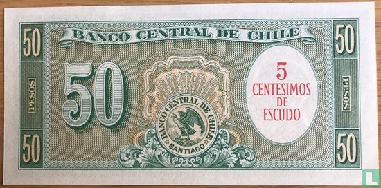 Chili 5 Centesimos op 50 Pesos (Sergio Molina Silva & Francisco Ibañez Barceló) - Afbeelding 2