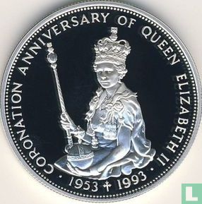 Oost-Caribische Staten 10 dollars 1993 (PROOF) "40th anniversary Coronation of Queen Elizabeth II" - Afbeelding 1