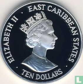 East Caribbean States 10 dollars 1993 (PROOF) "40th anniversary Coronation of Queen Elizabeth II" - Image 2