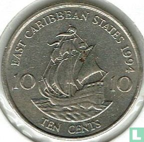 États des Caraïbes orientales 10 cents 1994 - Image 1