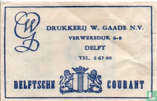 Delftsche Courant - Drukkerij W. Gaade N.V. - Bild 1