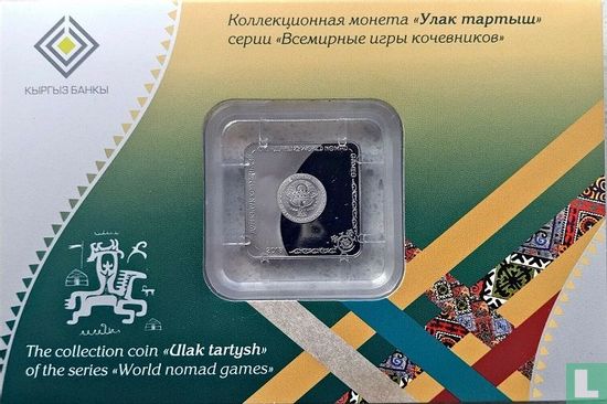 Kyrgyzstan 1 som 2018 (PROOFLIKE - folder) "World Nomad Games - Ulak tartysh" - Image 2