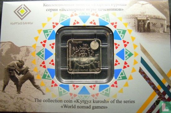 Kyrgyzstan 1 som 2020 (PROOFLIKE - folder) "World Nomad Games - Kyrgyz kurosh" - Image 1