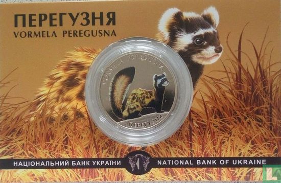 Oekraïne 2 hryvni 2017 (coincard) "Marbled polecat" - Afbeelding 1