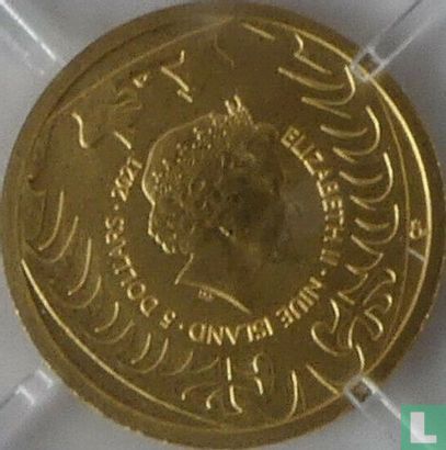 Niue 5 dollars 2021 (goud) "Czech Lion" - Afbeelding 1
