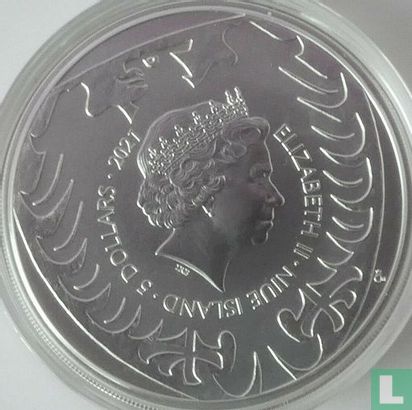 Niue 5 dollars 2021 (argent) "Czech Lion" - Image 1