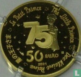 Frankrijk 50 euro 2021 (PROOF) "75 years of the Little Prince - Take me to the moon" - Afbeelding 1