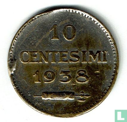 San Marino 10 centesimi 1938 - Image 1