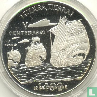 Cuba 10 pesos 1989 (PROOF - type 1) "500 years Discovery of America" - Image 1