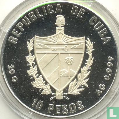 Cuba 10 pesos 1989 (BE - type 1) "500 years Discovery of America" - Image 2