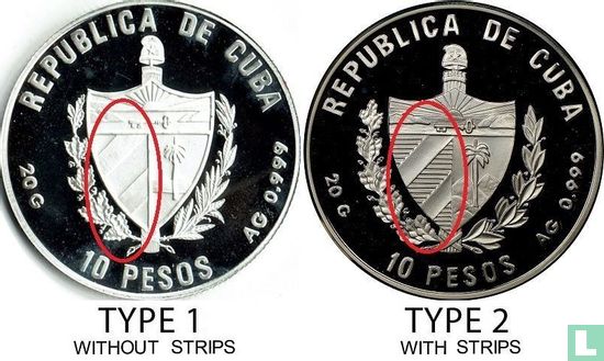 Cuba 10 pesos 1989 (PROOF - type 1) "500 years Discovery of America" - Image 3